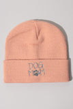 Dog Mom Embroidery Solid Cuffed Beanie