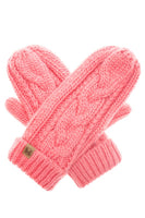 Winter Gloves Cable Knit Mittens with Fleece Lined