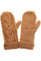 Winter Gloves Cable Knit Mittens with Fleece Lined