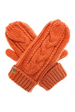 Winter Gloves Cable Knit Mittens with Fleece Lined