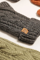 Winter Gloves Cable Knit Mittens with Fleece Lined