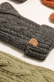 Winter Gloves Cable Knit Mittens with Fleece Lined