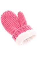 Winter Gloves Cable Knit Mittens with Fleece Lined