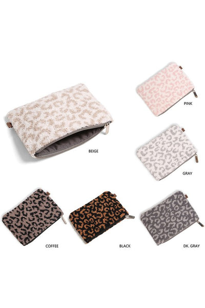 Leopard Print Luxury Soft Travel Pouch