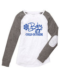 BABY IT'S COLD OUTSIDE BASEBALL ELBOW PATCH TEE