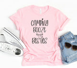 Camping Booze and Besties Crewneck Tee