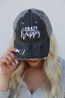 Crazy Happy Embroidered Trucker Hat