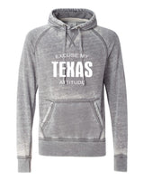 EXCUSE MY TEXAS ATTITUDE SOFTSTYLE VINTAGE HOODIE