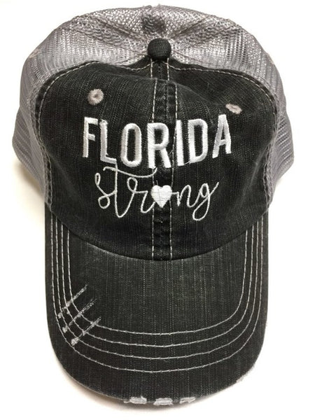 Florida Strong Embroidered Trucker Hat