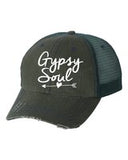 Gypsy Soul Embroidered Trucker Hat