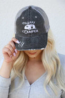 Happy Camper with Camper Embroidered Trucker Hat