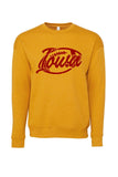 IOWA FOOTBALL MAROON PRINT BELLA CANVAS SOFTSTYLE PREMIUM CREWNECK