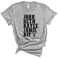 JOHN BETH KAYCE JAMIE RIP BOUTIQUE STYLE TEE