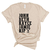 JOHN BETH KAYCE JAMIE RIP BOUTIQUE STYLE TEE