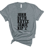 JOHN BETH KAYCE JAMIE RIP BOUTIQUE STYLE TEE