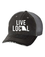 Live Local~Missouri Embroidered Trucker Cap