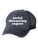 SOCIAL DISTANCING EXPERT EMBROIDERED HAT