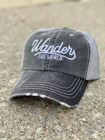 Wander The World Embroidered Trucker Hat