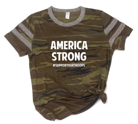 AMERICA STRONG VINTAGE FOOTBALL JERSEY TEE