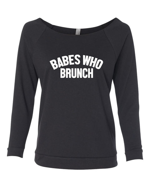 BABES WHO BRUNCH CREW NECK RAGLAN