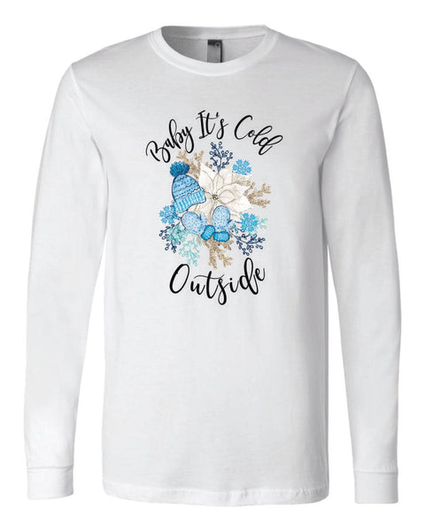 BABY IT'S COLD OUTSIDE MITTEN LONG SLEEVE TEE