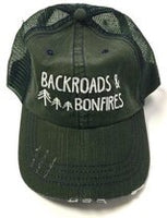 "Backroads & Bonfires" Trucker hat