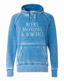 BEERS BACKROADS & BONFIRES SOFTSTYLE VINTAGE HOODIE