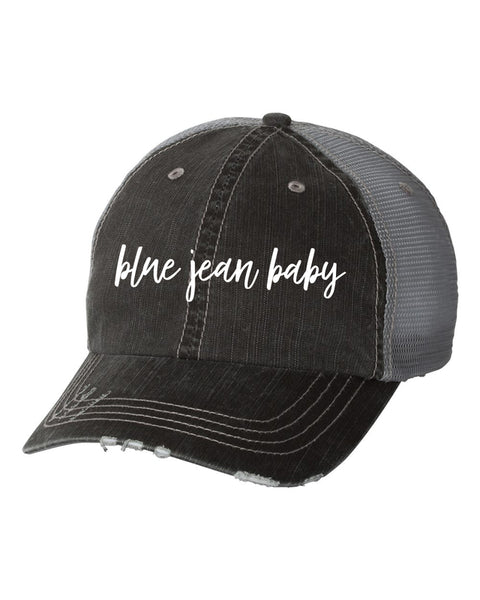 Blue Jean Baby Embroidered Trucker Hat