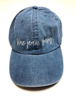 Blue Jean Baby Embroidered Denim Baseball Cap