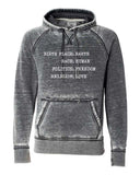 BIRTHPLACE: EARTH RACE: HUMAN POLITICS: FREEDOM RELIGION: LOVE VINTAGE HOODIE