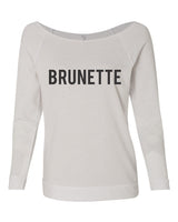 BRUNETTE RAGLAN CEWNECK