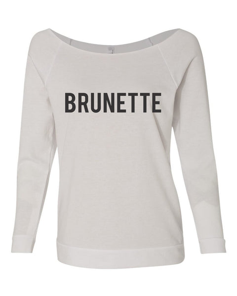 BRUNETTE RAGLAN CEWNECK