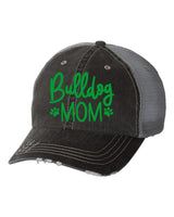 BULLDOG MOM EMBROIDERED TRUCKER HAT