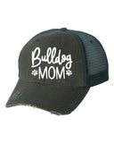 BULLDOG MOM EMBROIDERED TRUCKER HAT