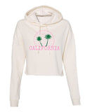 CALIFORNIA WITH PALM TREES CROPPED HOODIE