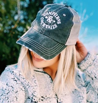 Campfire and Cocktails Embroidered Trucker hat