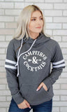 CAMPFIRES & COCKTAILS DOUBLE HOOD PULLOVER HOODIE