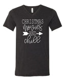 CHRISTMAS MUSIC AND CHILL V NECK TEE