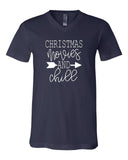 CHRISTMAS MUSIC AND CHILL V NECK TEE