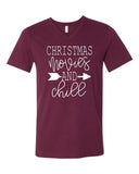 CHRISTMAS MUSIC AND CHILL V NECK TEE