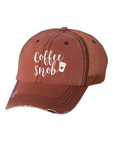 Coffee Snob Embroidered Trucker Hat