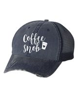 Coffee Snob Embroidered Trucker Hat