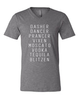 DASHER DANCER PRANCER V-NECK TEE