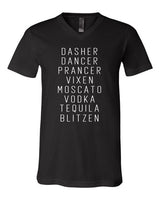 DASHER DANCER PRANCER V-NECK TEE