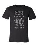 DASHER DANCER PRANCER CREW NECK TEE