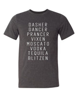 DASHER DANCER PRANCER CREW NECK TEE