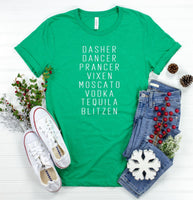 DASHER DANCER PRANCER CREW NECK TEE