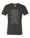 DASHER DANCER PRANCER V-NECK TEE