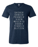 DASHER DANCER PRANCER V-NECK TEE