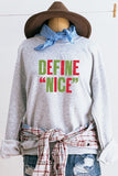 DEFINE NICE VINTAGE CHRISTMAS GRAPHIC TEE